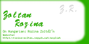 zoltan rozina business card